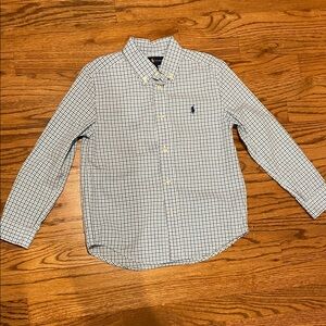 Polo by Ralph Lauren Boys Checkered Shirt in White and Blue
